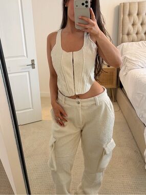 Maniere de voir cargo pants teddy material